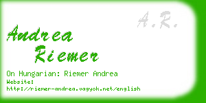 andrea riemer business card